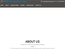Tablet Screenshot of mecinternational.net